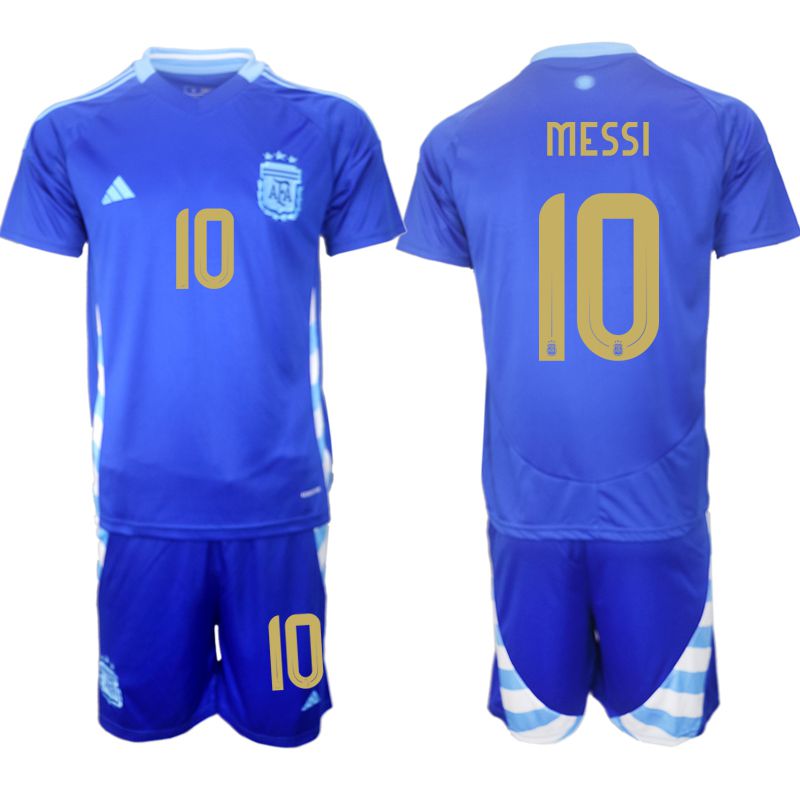Men 2024-2025 Season Argentina away blue #10 Soccer Jersey->argentina jersey->Soccer Country Jersey